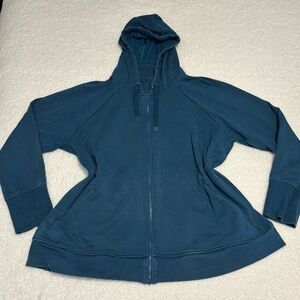 Athleta Women Plus Blue Teal Triumph Full Zip Active Hoodie